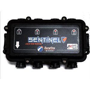 4 Row Electro Magnetic Sentinel Flow Meter (38oz to 640 oz per min per row) .3 - 5 GPM