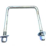 5 / 8" U-bolt Kit - fits 7" x 7" tube - (7" opening )includes flat & Lock washer, Nut