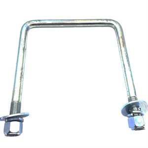 5 / 8" U-bolt Kit - fits 7" x 7" tube - (7" opening )includes flat & Lock washer, Nut