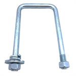 5 / 8" U-Bolt Kit - fits 4" x 6" tube ( 4" opening) includes flat & Lock washer, Nut