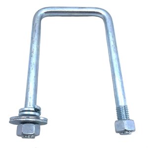 5 / 8" U-Bolt Kit - fits 4" x 6" tube ( 4" opening) includes flat & Lock washer, Nut