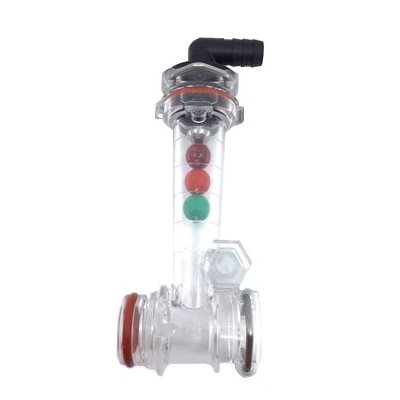 Wilger Flow Indicator - Single Column with 1 / 2" HB - 90 Degree Outlet
